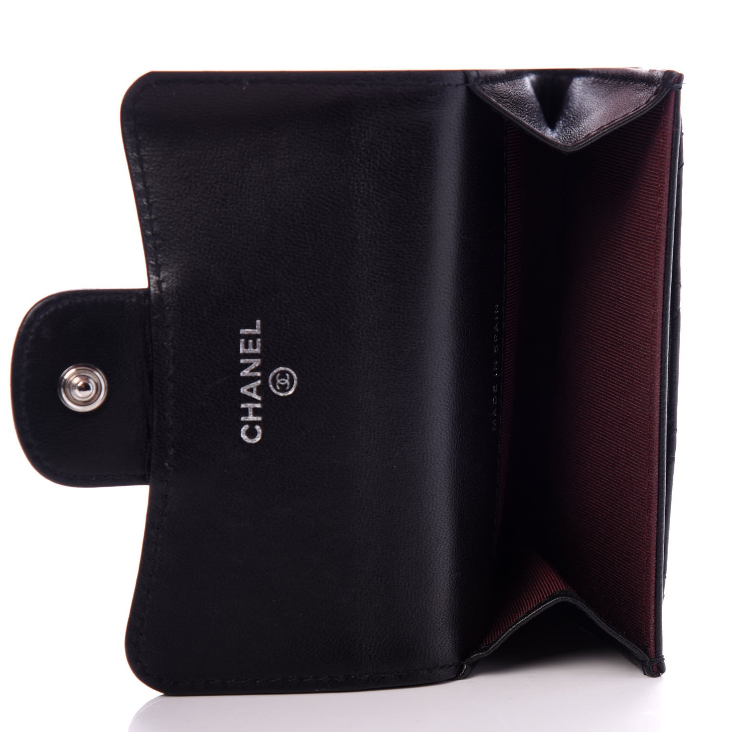 Chanel Lambskin Quilted Flap Card Holder Black 5 of 8