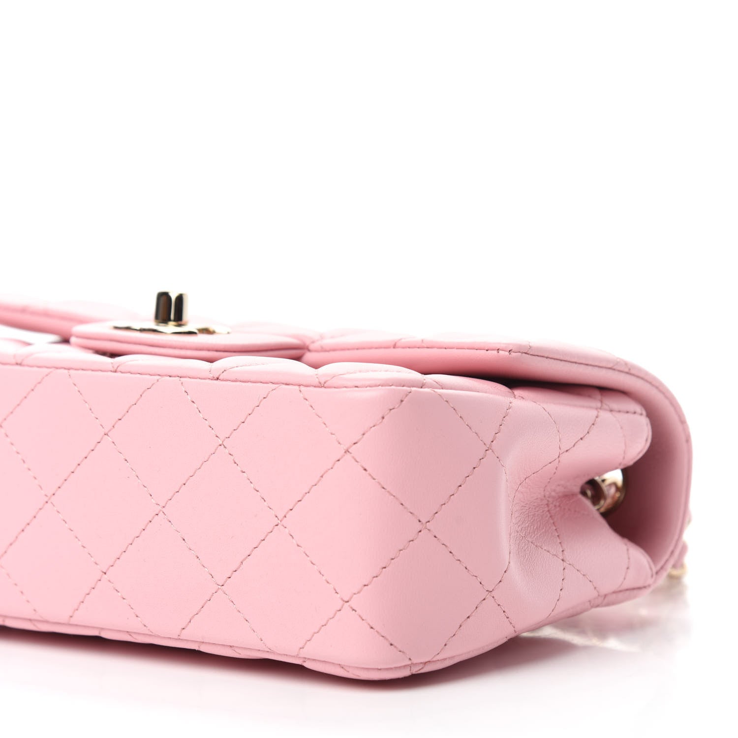 Chanel Lambskin Quilted Mini Rectangular Flap Pink 7 of 11