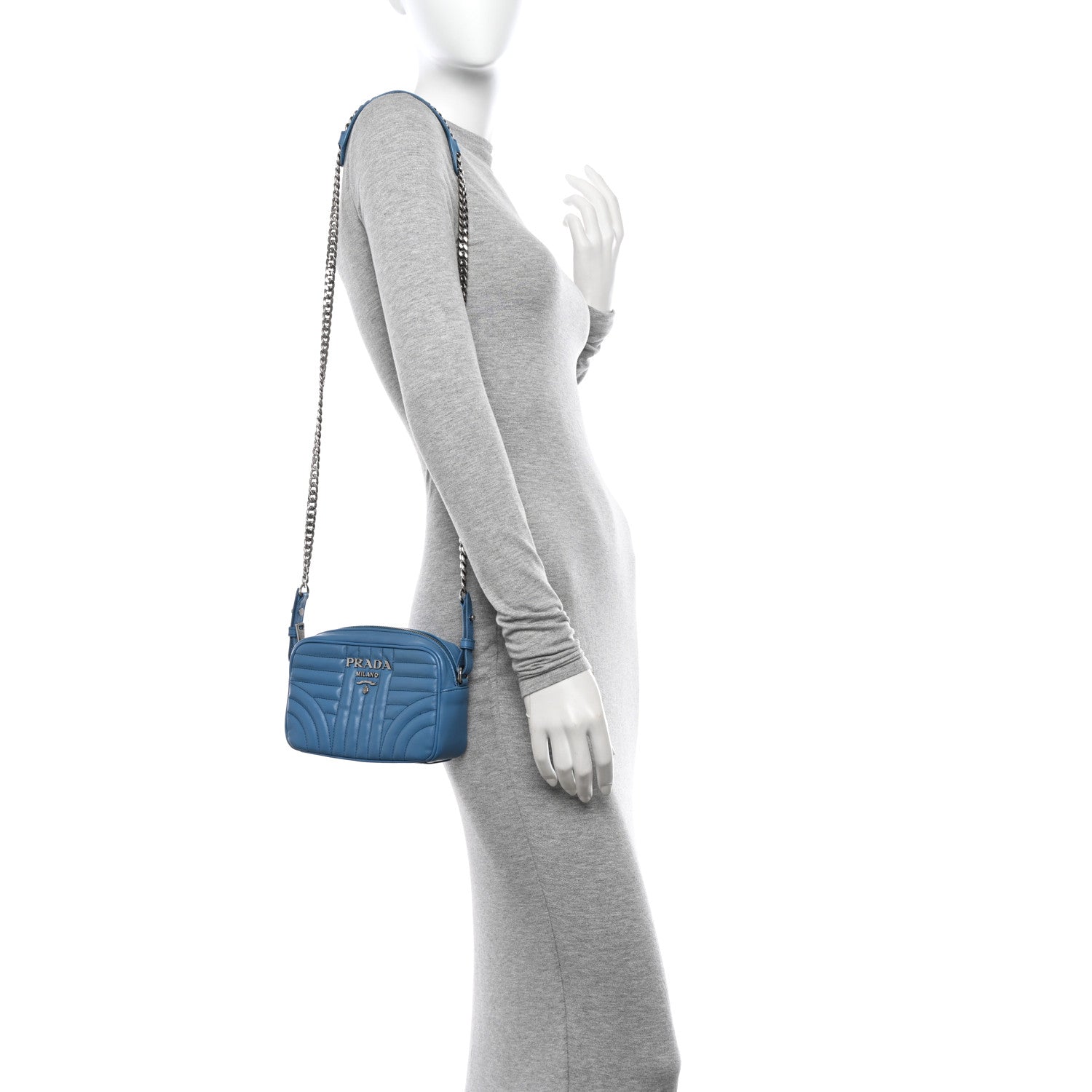 Prada Soft Calfskin Diagramme Camera Bag Rosso 2 of 10