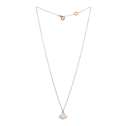 Bulgari 18K Rose Gold Diamond Mother of Pearl Small Divas' Dream Pendant Necklace 3 of 5