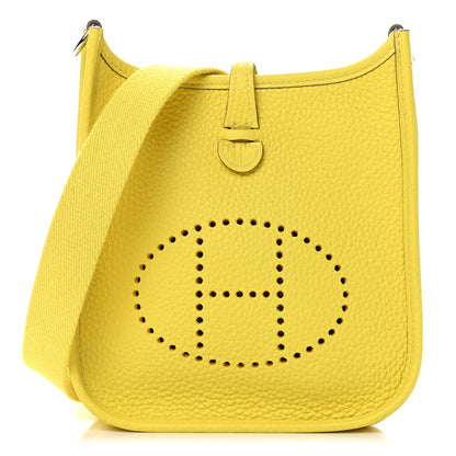 Hermes Taurillon Clemence Evelyne TPM Lime 1 of 4