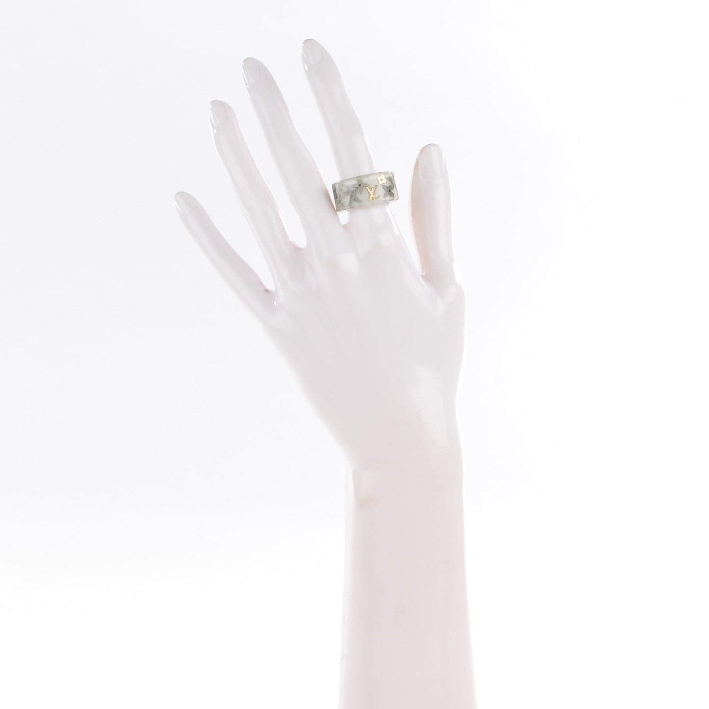 Resin Monogram Farandole Ring M 6.5 Grey