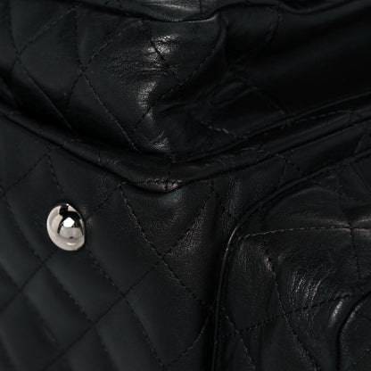 Chanel Calfskin Quilted Large Cambon Multipocket Reporter Black White 9 of 12