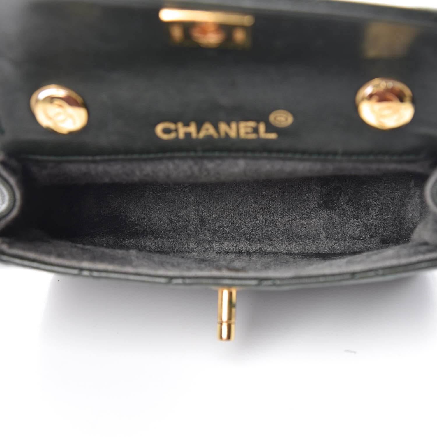 Chanel Lambskin Quilted Mini Flap Green 5 of 7