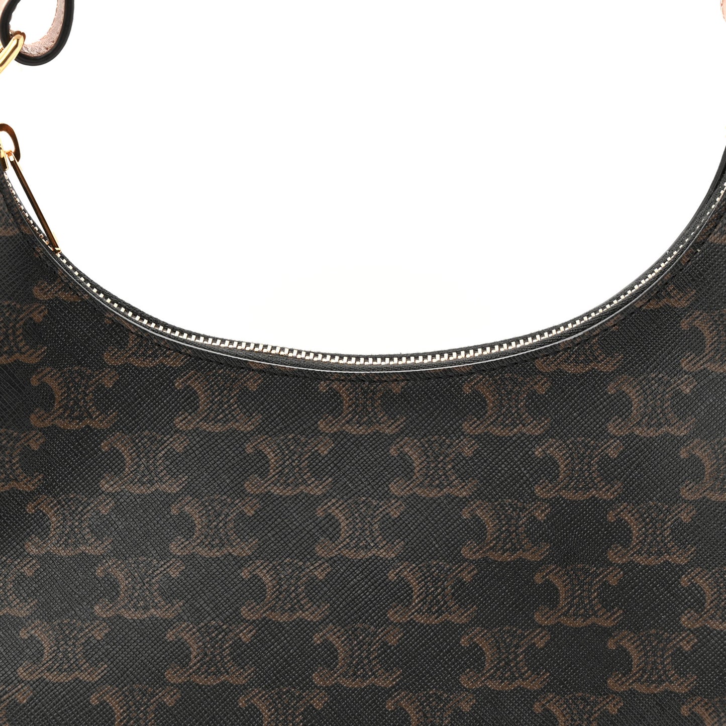 Triomphe Canvas Calfskin Ava Shoulder Bag Tan