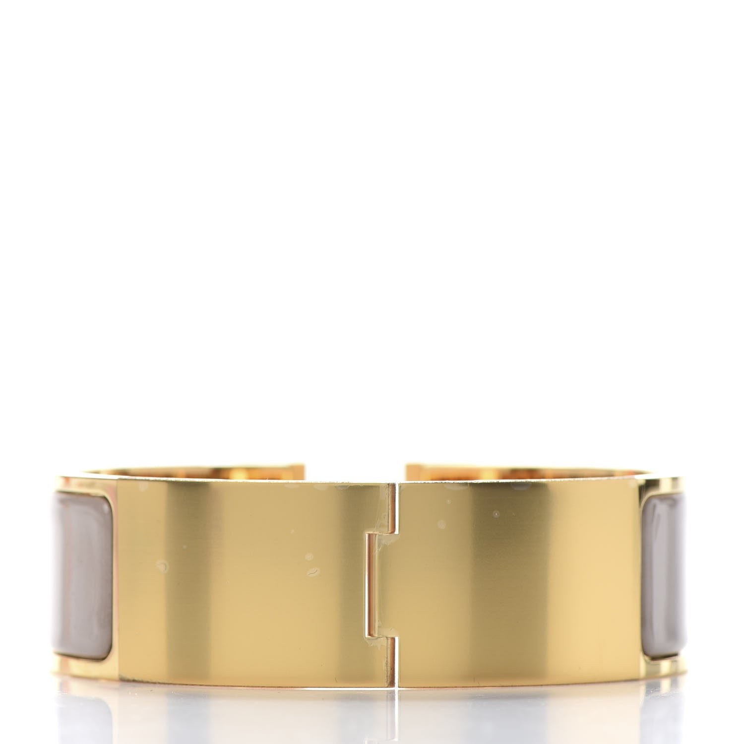 Hermes Enamel Wide Clic Clac H Bracelet GM Marron Glace 3 of 5