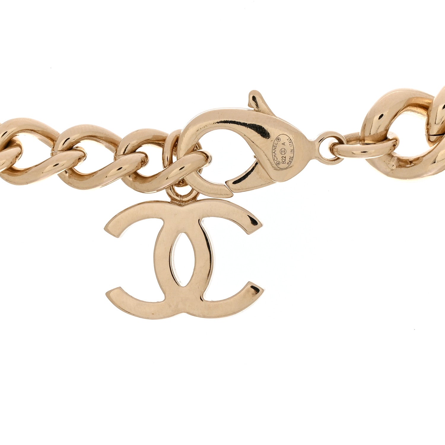 Chanel Metal Enamel CC Square Choker Gold Black White 5 of 6