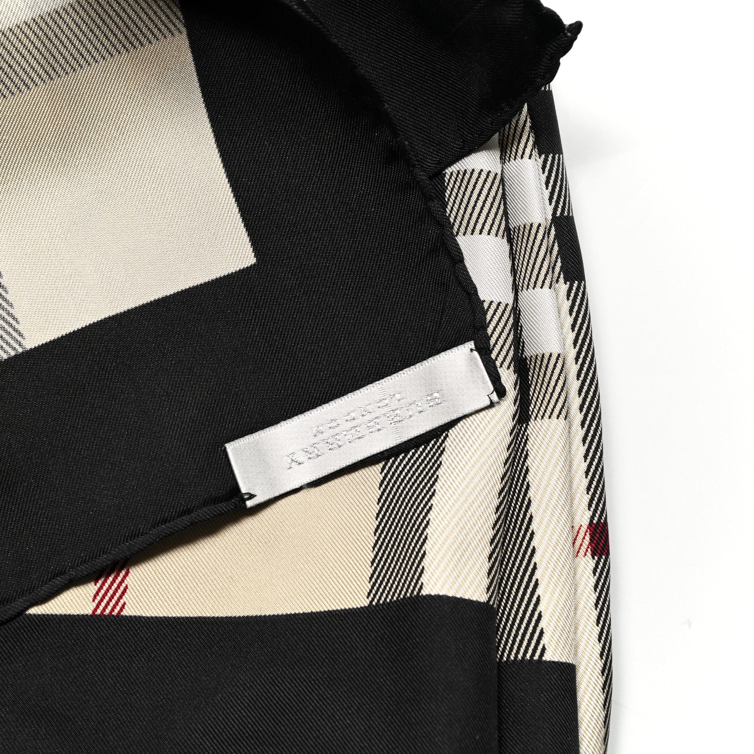 Burberry Silk House Check Square Scarf Beige Black 6 of 6