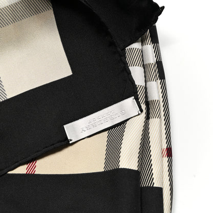 Burberry Silk House Check Square Scarf Beige Black 6 of 6