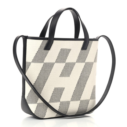Hermes Swift H Canvas Cabas H En Biais 27 Black Ecru 2 of 8