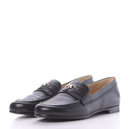 Chanel Lambskin CC Loafers 36 Black 2 of 9