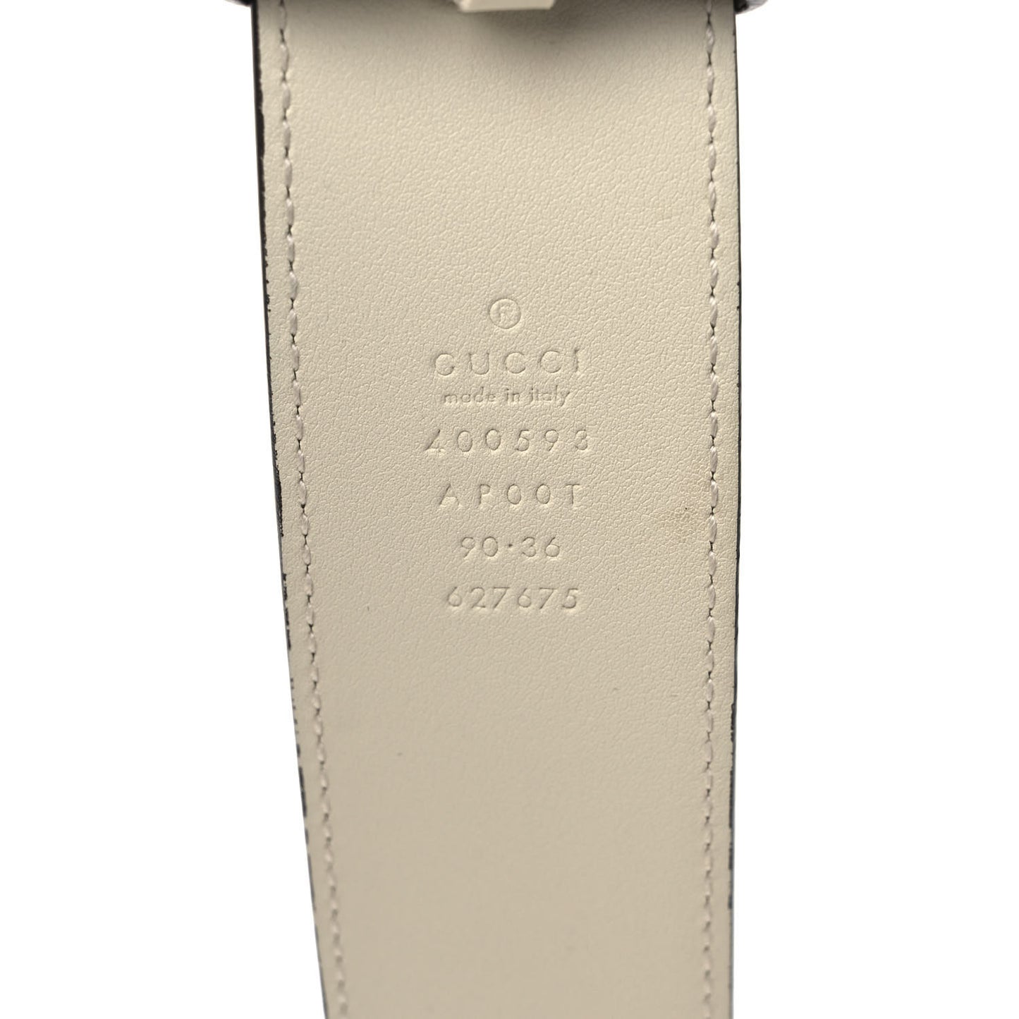 Calfskin Double G 40mm Belt 90 36 White
