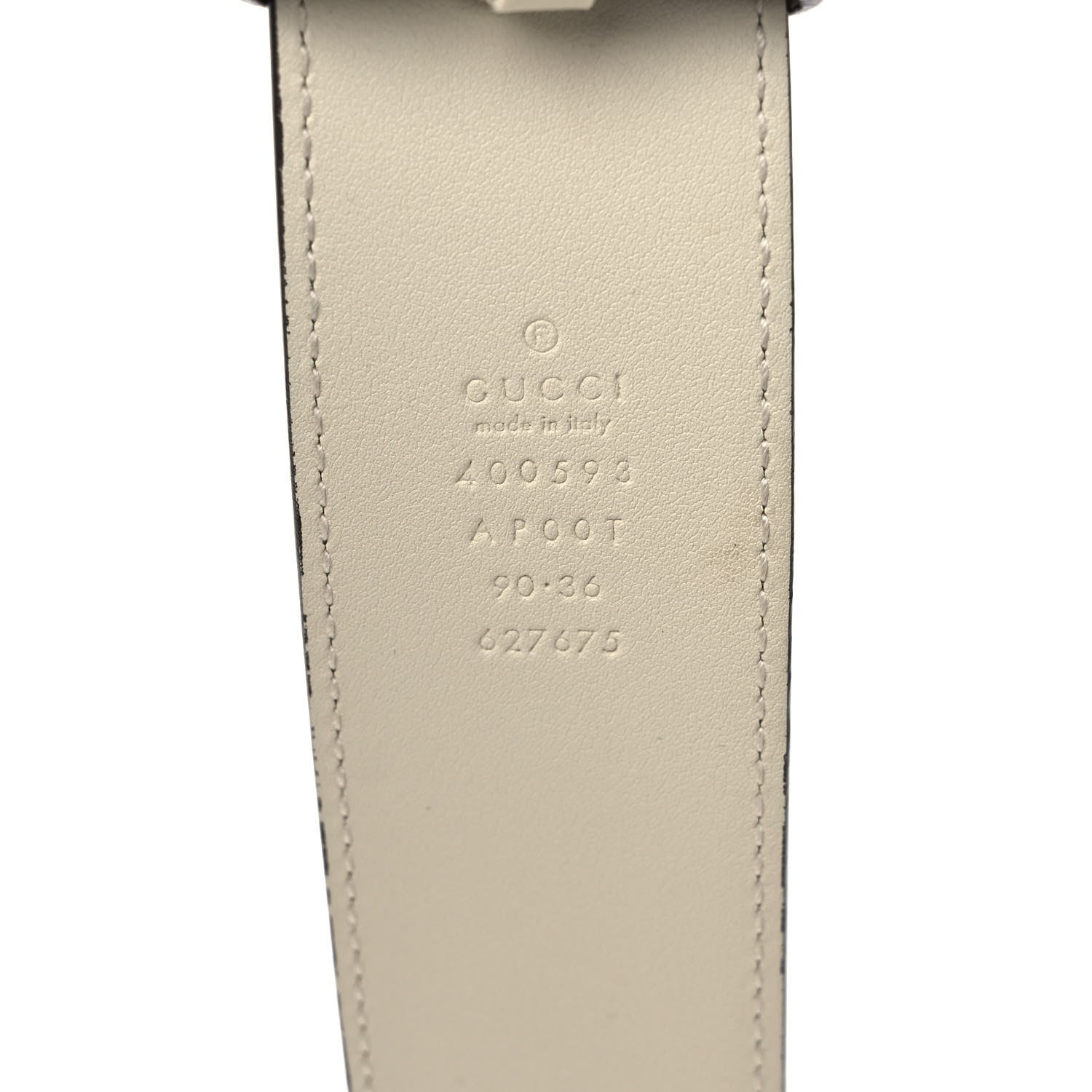 Gucci Calfskin Double G 40mm Belt 90 36 White 4 of 4