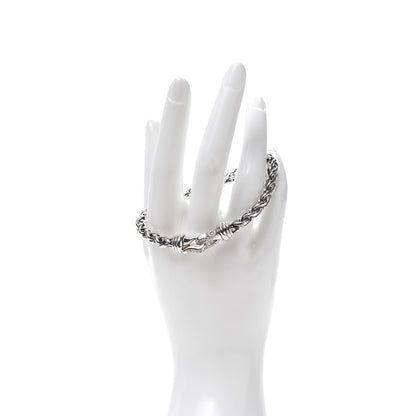 David Yurman Sterling Silver Diamond 6mm Buckle Wheat Chain Bracelet 2 of 4