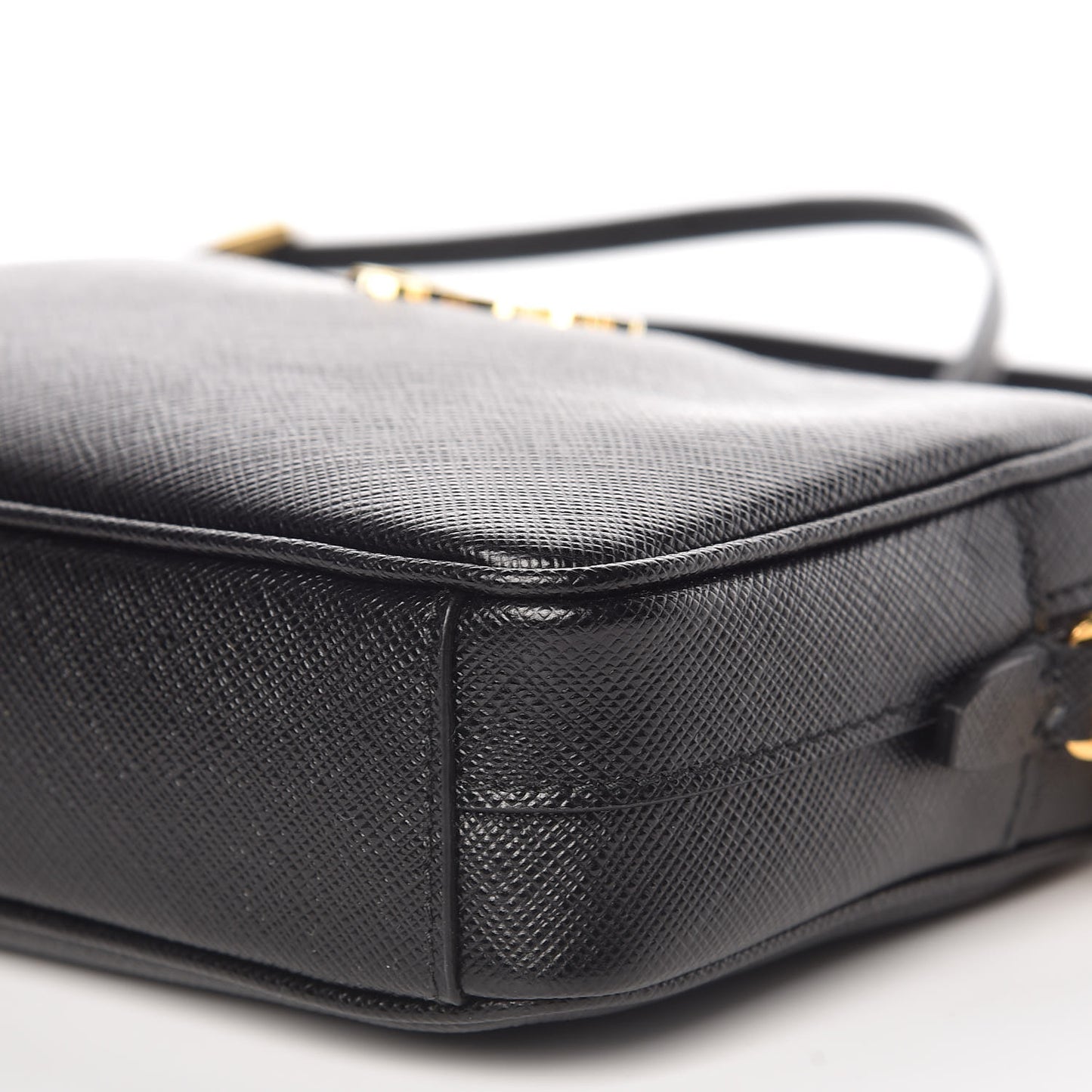 Saffiano Small Camera Crossbody Bag Black