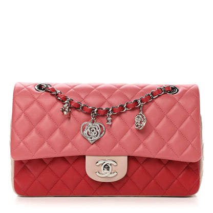 Chanel Lambskin Quilted Tri-Color Medium Valentine Charms Single Flap Pink 1 of 11