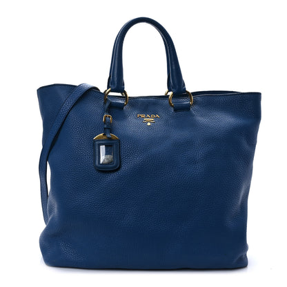 Prada Vitello Daino Tote Cobalto 1 of 10