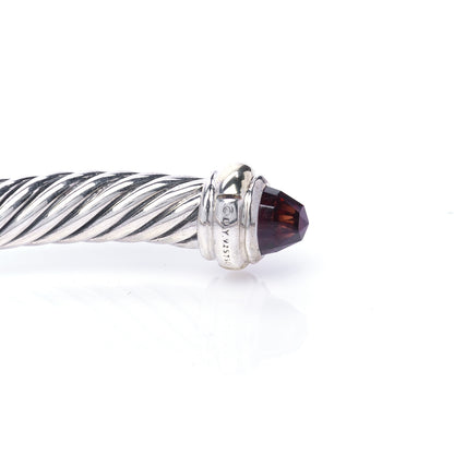 David Yurman Sterling Silver 18K Yellow Gold Garnet 4mm Cable Classics Bracelet 4 of 4