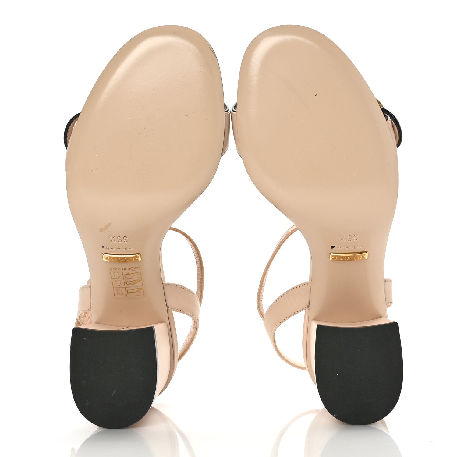 Gucci Lifford Calfskin GG Marmont Ankle Wrap 75mm Sandals 36.5 Skin Rose 5 of 7