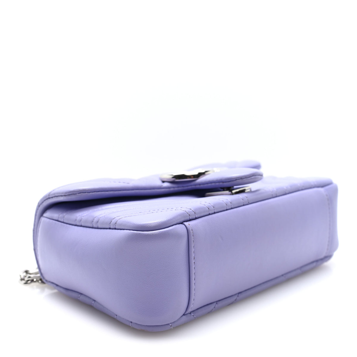 Gucci Lambskin Matelasse Small GG Marmont Shoulder Bag Lapis 4 of 10