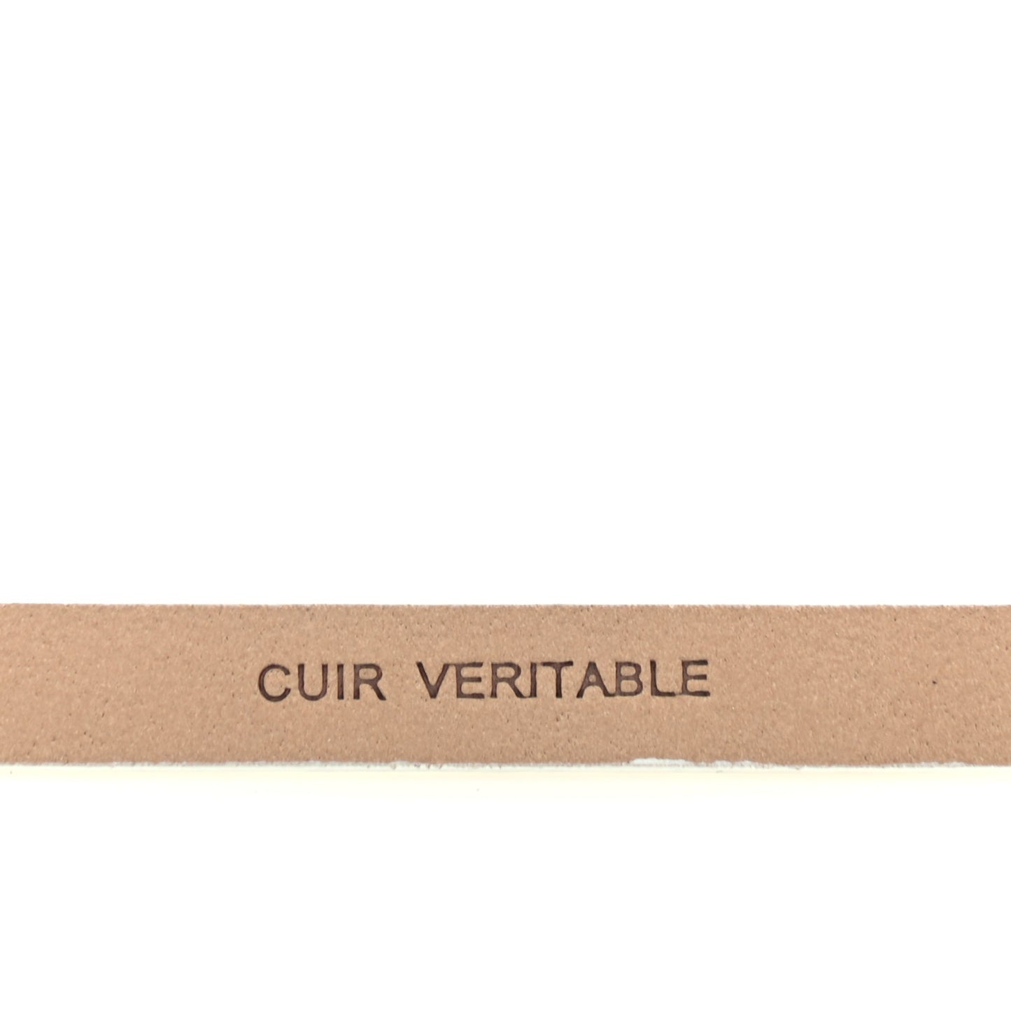 Patent Calfskin CC Logo Skinny Belt 80 32 White