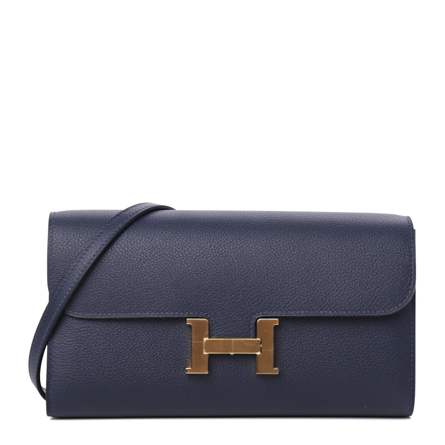 Hermes Evercolor Constance Wallet To Go Bleu Nuit 1 of 4