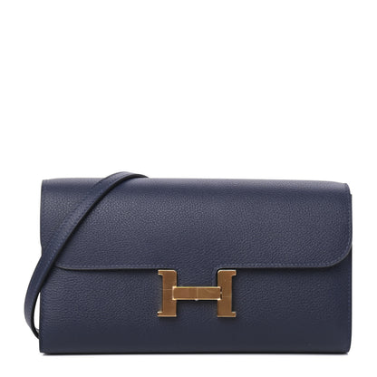 Hermes Evercolor Constance Wallet To Go Bleu Nuit 1 of 4