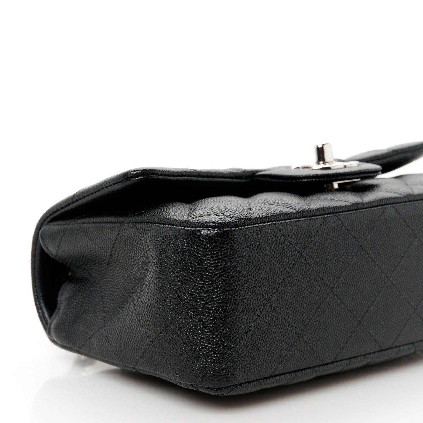 Caviar Quilted Mini Rectangular Flap Black