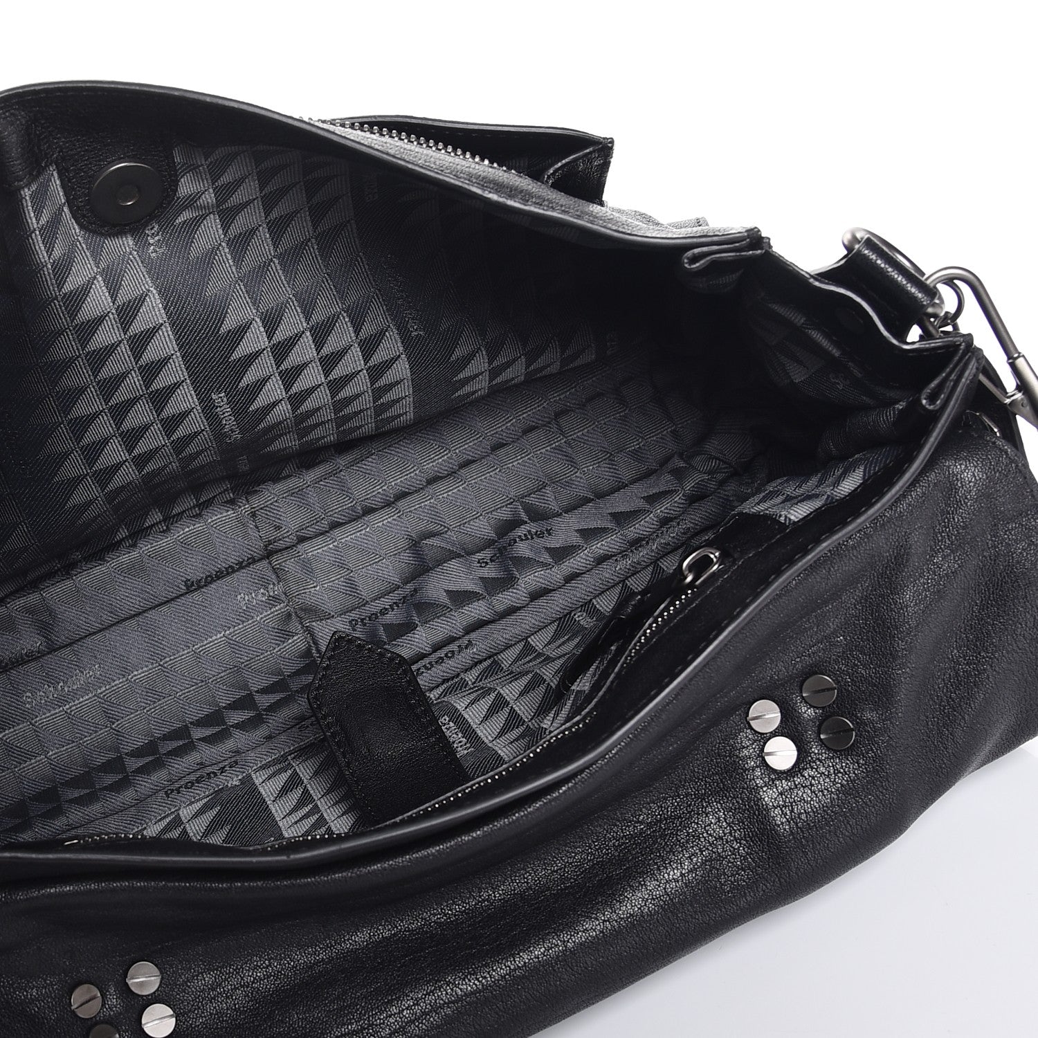 Proenza Schouler Lambskin Fringe Medium PS1 Satchel Black 6 of 8