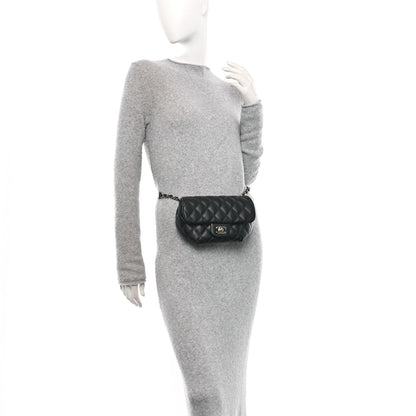 Chanel Calfskin Quilted CC Uniform Flap Belt Bag Black 2 of 11