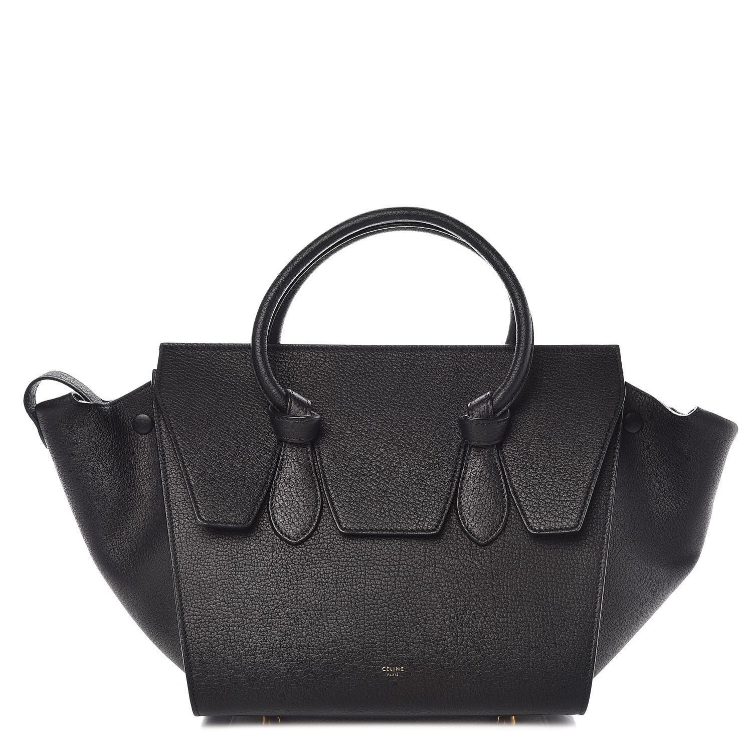 Celine Crisped Calfskin Mini Tie Knot Tote Black 1 of 8