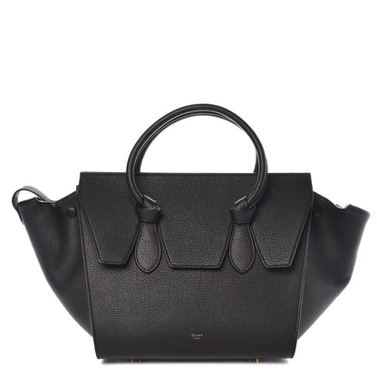 Celine Crisped Calfskin Mini Tie Knot Tote Black 1 of 8