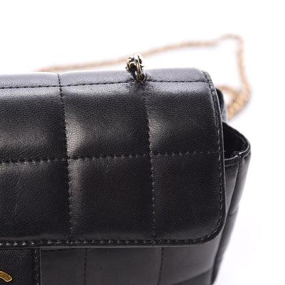 Chanel Lambskin Quilted Mini Chocolate Bar Camellia Flap Black 19 of 23