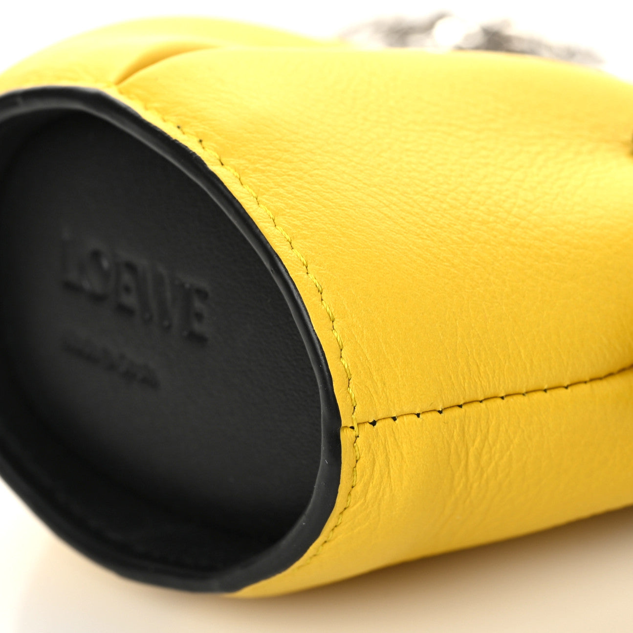 Loewe Calfskin Elephant Pouch Yellow 6 of 9
