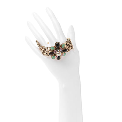 Chanel Crystal Pearl Gripoix Bracelet Gold 3 of 9