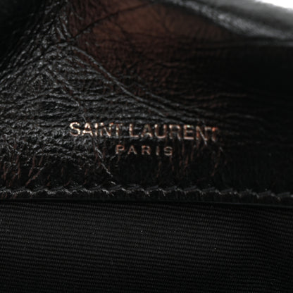 Saint Laurent Crinkled Lambskin Matelasse Monogram Baby Niki Chain Satchel Black 7 of 11