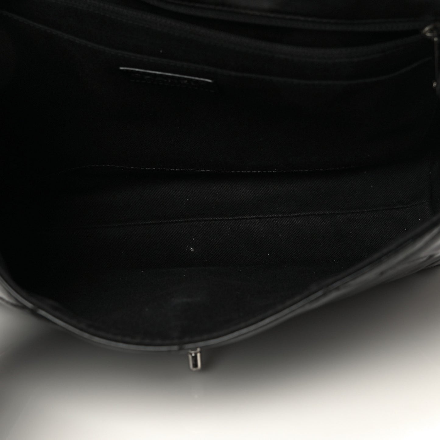 Vinyl Quilted In The Business Flap Bag Black