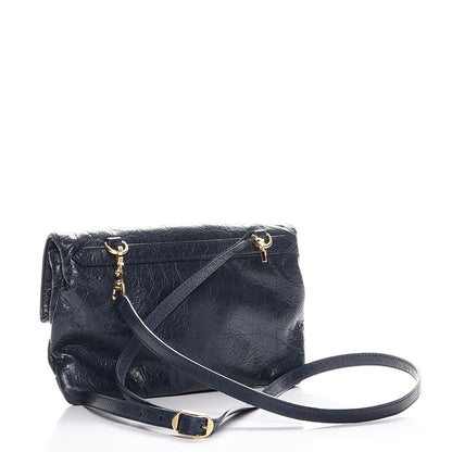 Balenciaga Agneau Classic Gold Hardware Mini Envelope Strap Clutch Bleu Obscur 3 of 7