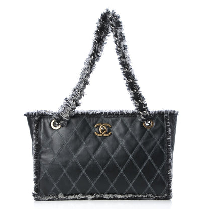 Chanel Tweed Calfskin Tweedy Shopping Tote Black 1 of 8