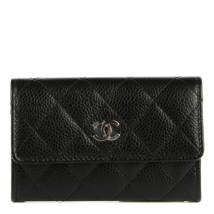 Chanel Caviar Quilted Flap Card Holder Black 1 of 8