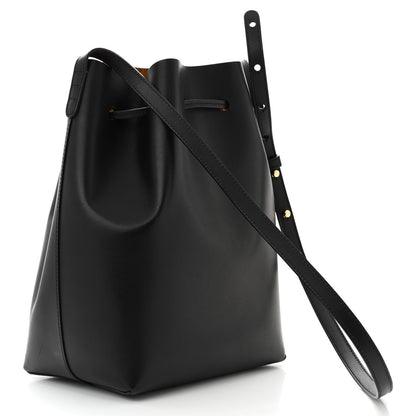 Mansur Gavriel Vegetable Tanned Calfskin Bucket Bag Black Oro 3 of 10