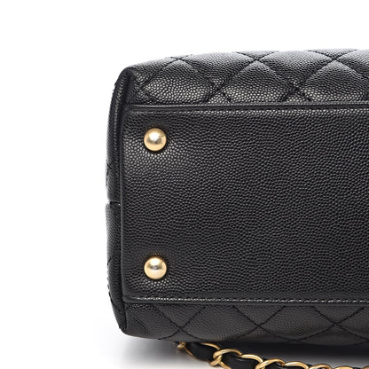 Chanel Caviar Quilted Medium Coco Handle Flap Black 10 of 13