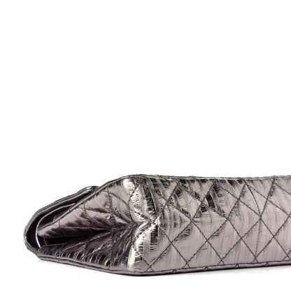 Chanel Metallic Striped Calfskin 2.55 Reissue 226 Flap Dark Silver 7 of 8