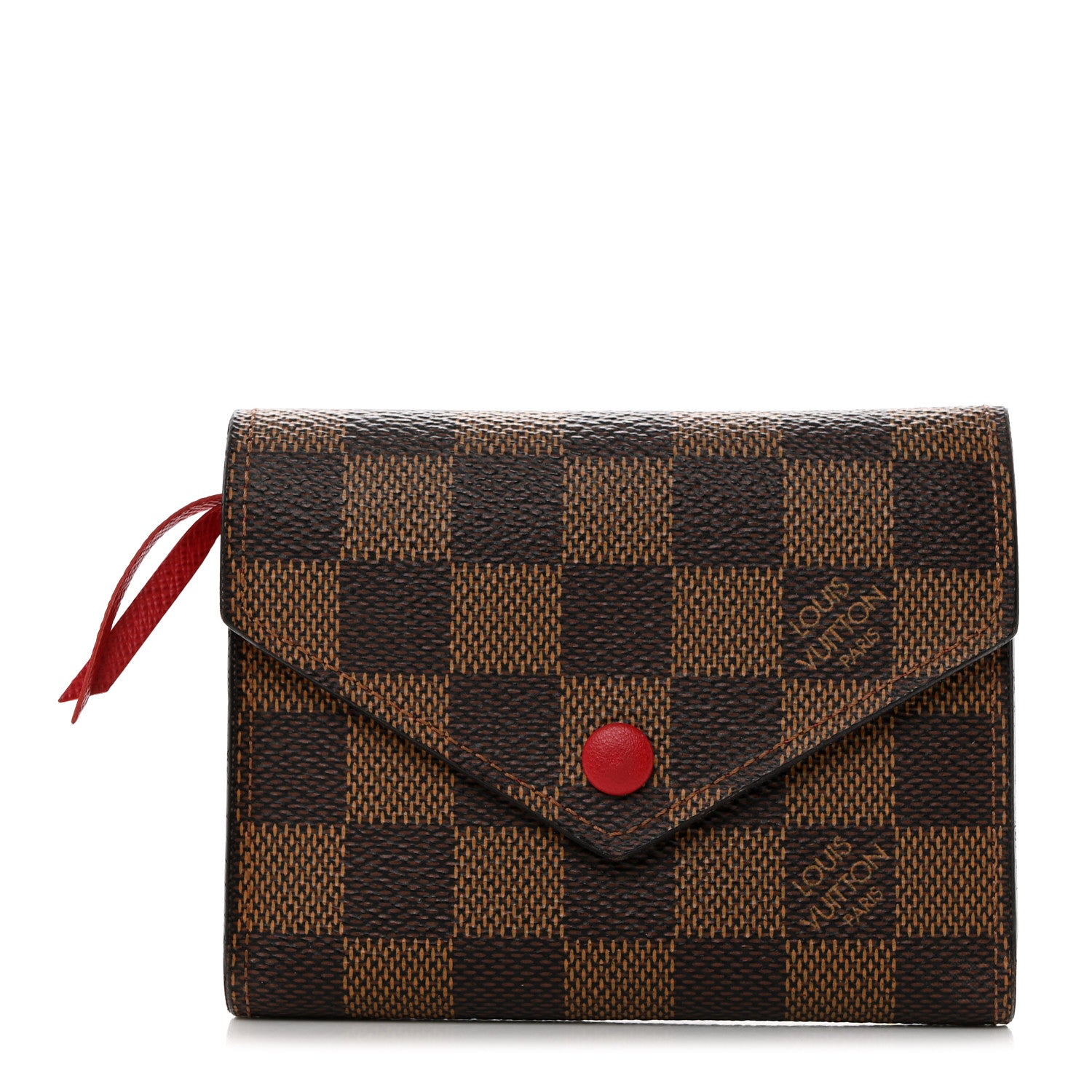 Louis Vuitton Damier Ebene Victorine Wallet Cherry 1 of 6