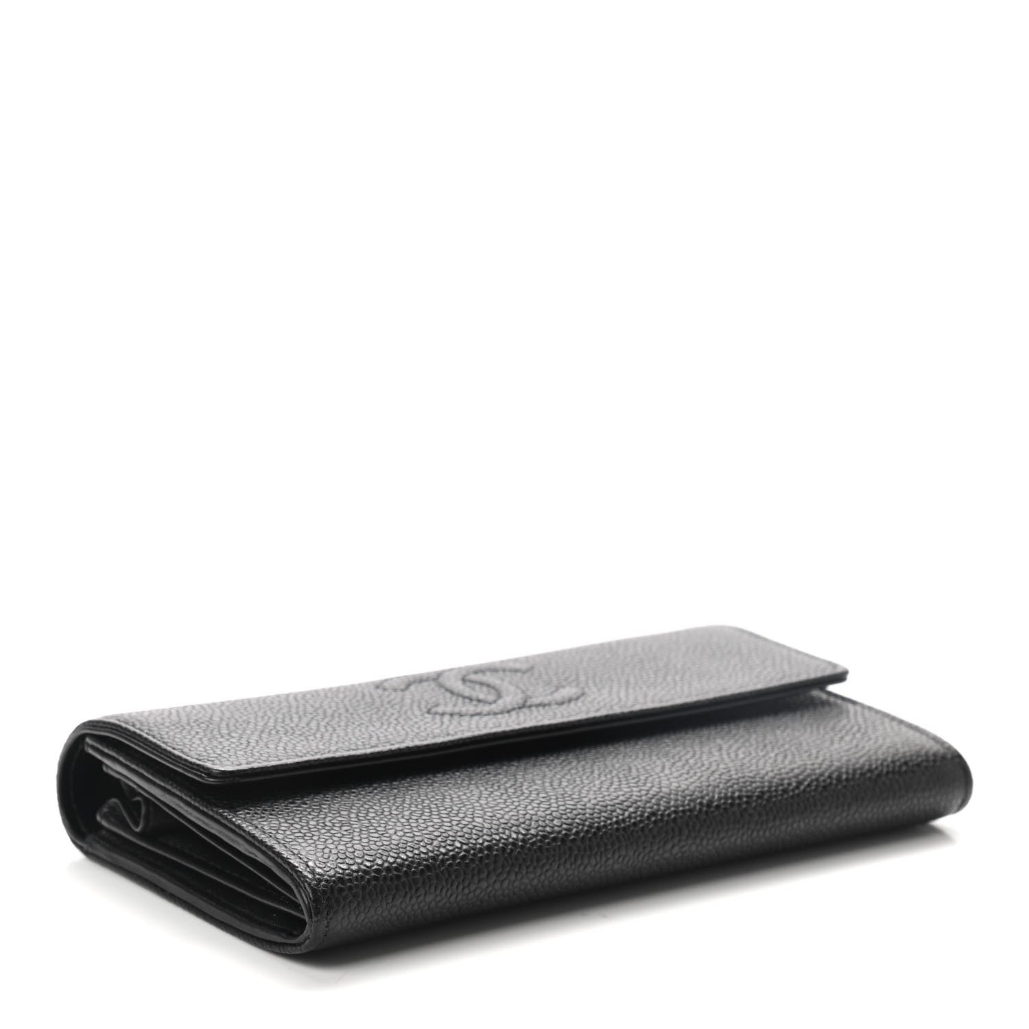 Chanel Caviar Timeless CC Large Gusset Flap Wallet Black 4 of 8