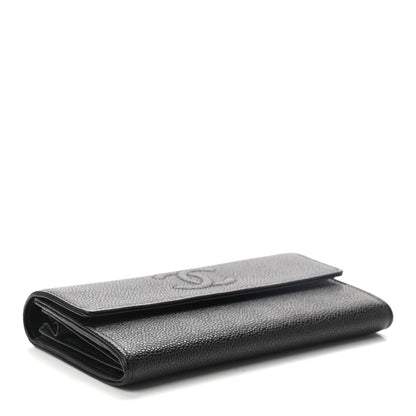 Chanel Caviar Timeless CC Large Gusset Flap Wallet Black 4 of 8