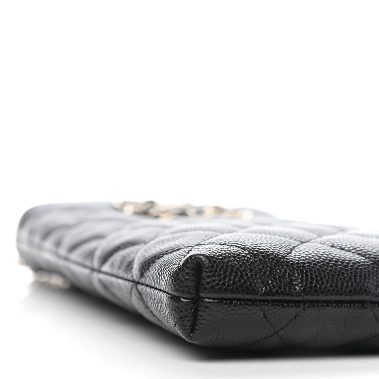Chanel Caviar Quilted French New Wave Phone Holder With Chain Black 9 of 10