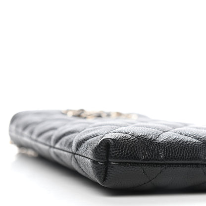 Chanel Caviar Quilted French New Wave Phone Holder With Chain Black 9 of 10