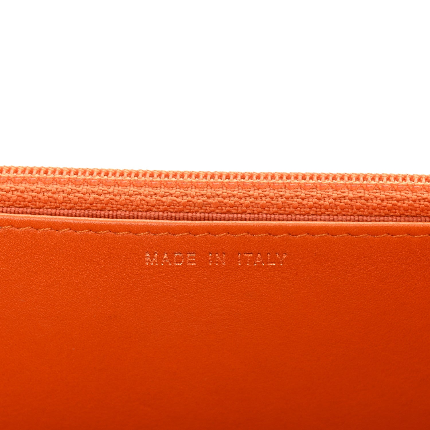 Chanel Snakeskin Wallet On Chain WOC Orange 8 of 14