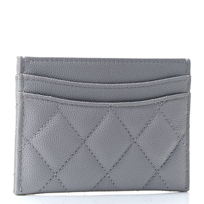 Chanel Caviar Quilted Card Holder Grey 2 of 4